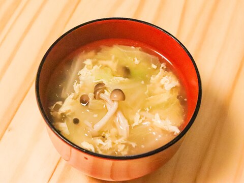 あつあつトロトロ♡白菜のかき玉中華スープ